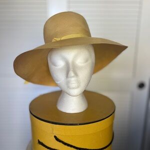 Elegant Yellow Wide-Brim Hat